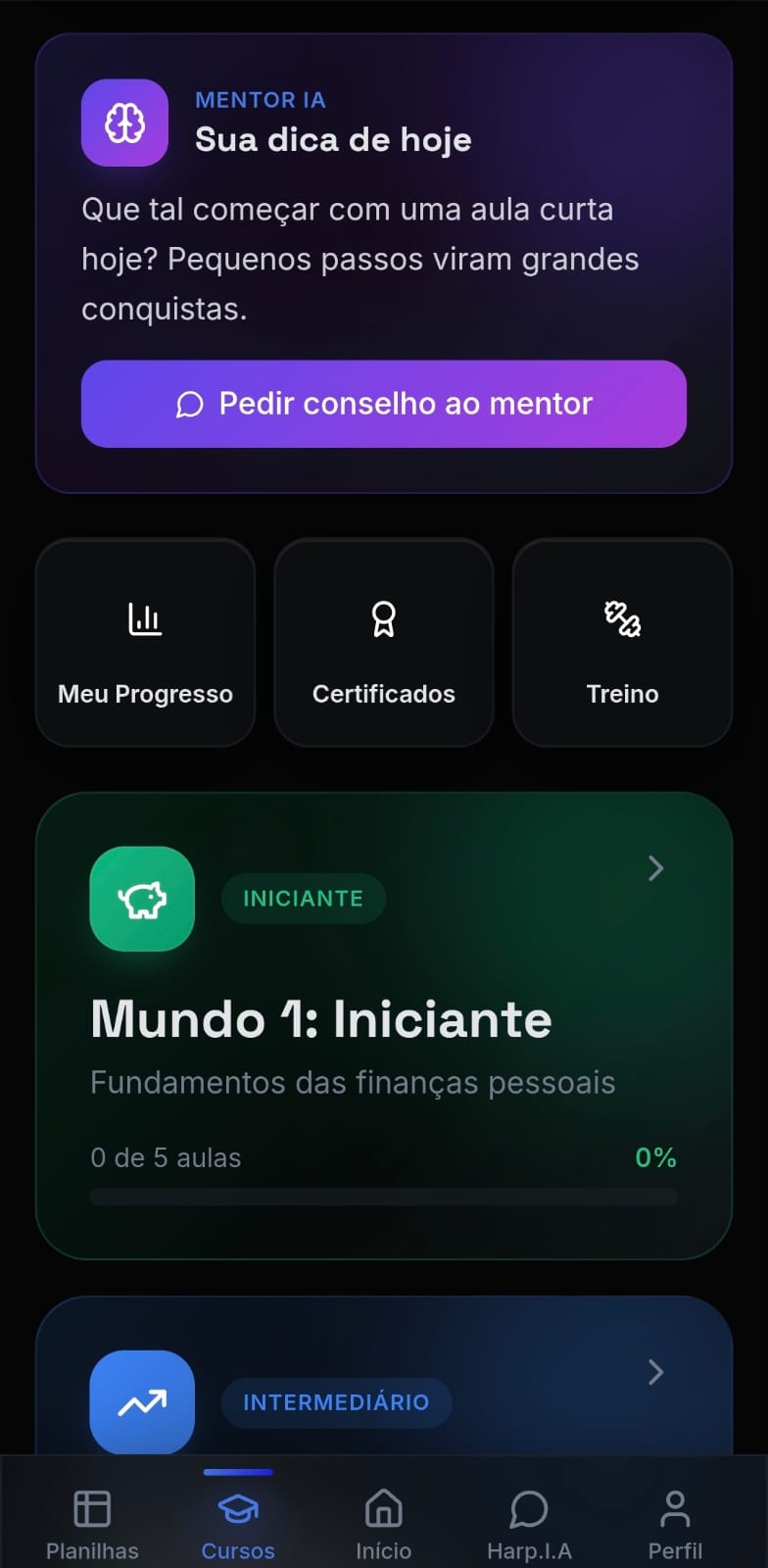 Cursos do Harpy